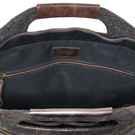  Универсальный кожаный портфель "Диего" (темно-коричневый антик) 